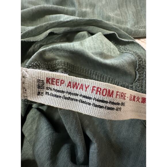 Free People Cadence Top Layering Long Sleeve Tee Green Women Sz S Stretchy Soft - Picture 11 of 12